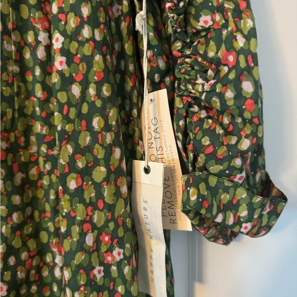 Happy x Nature Kate Hudson Green Floral Ruffle Cottage Dress - Picture 5 of 12